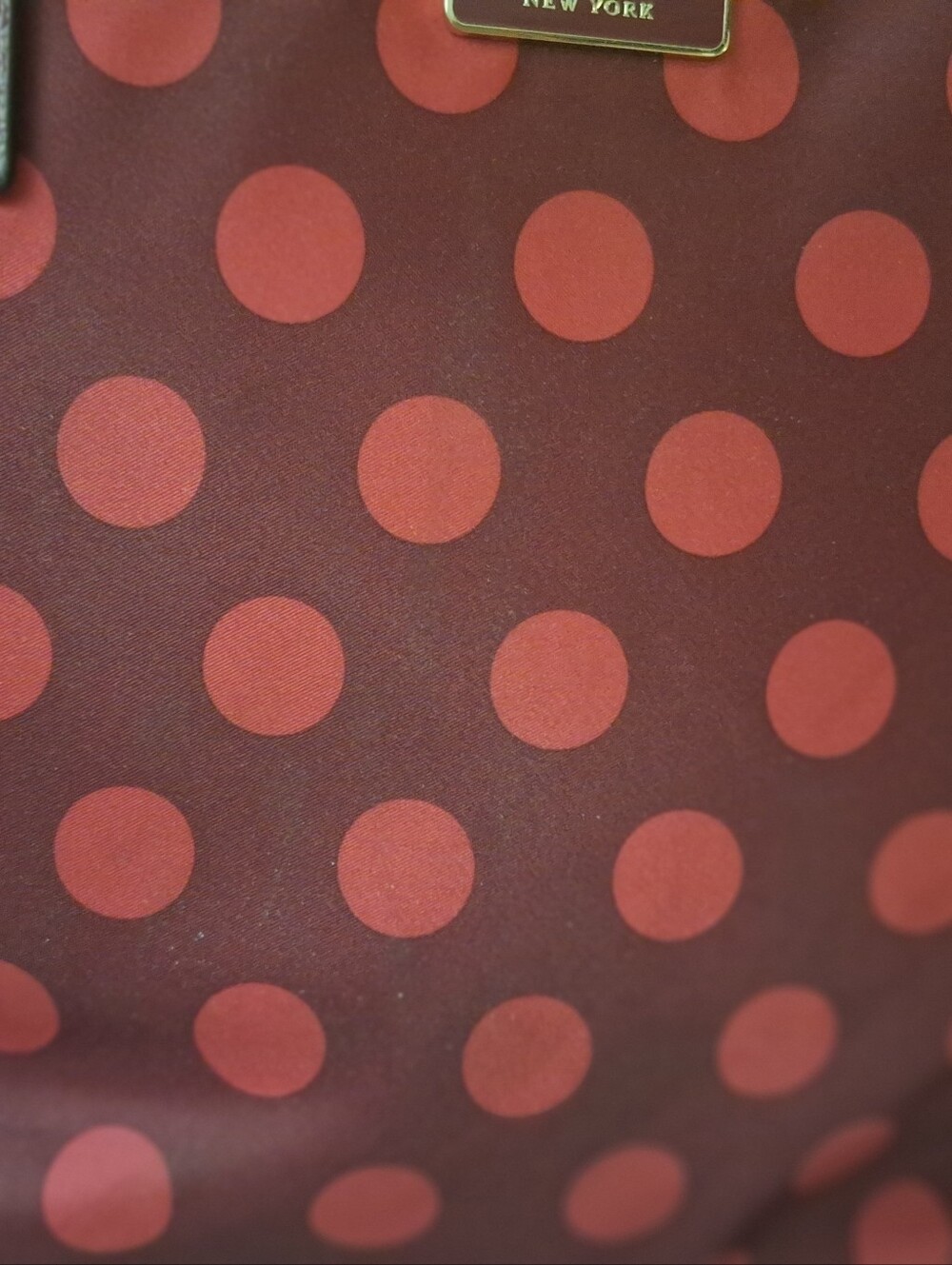 Kate Spade New York Burgundy Pink Polka Dot Tote Bag Purse - Used - Picture 5 of 6